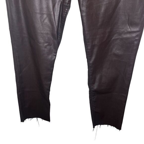 Kut From The Kloth Chocolate Rachael Fab Ab Coated Raw Hem Mom Jeans 16L - Picture 5 of 10